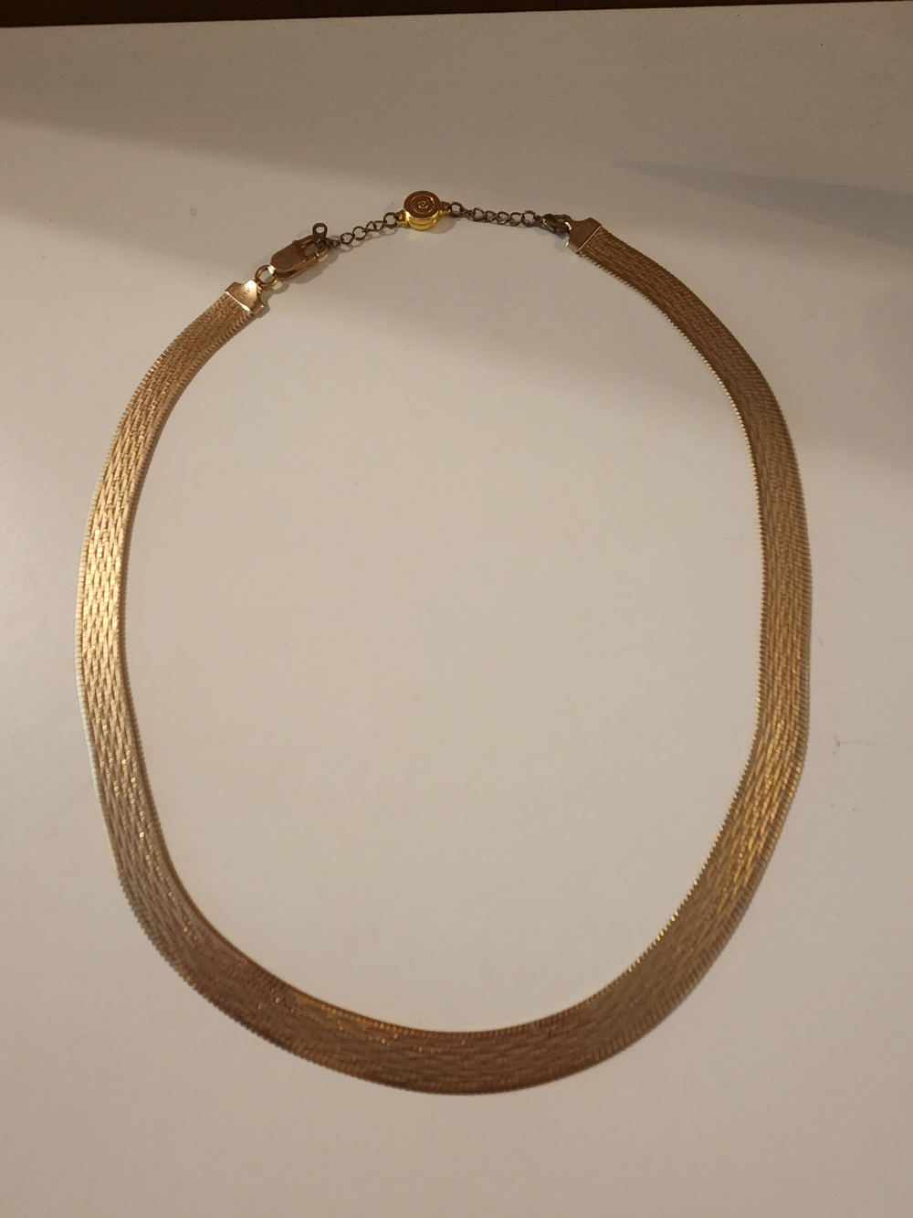 Gold Plated 925 Silver Multi-Row Herringbone Necklace - Women's Jewelry
